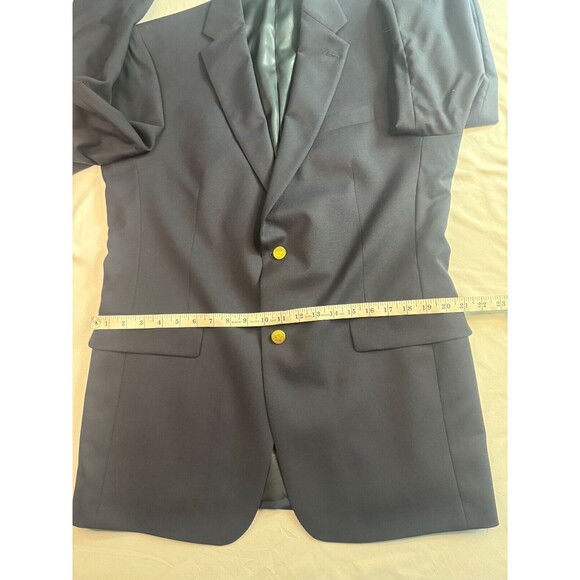 Hart Schaffner Marx Blazer Mens Size 42L 2 Button Navy Single Breasted - Picture 12 of 16